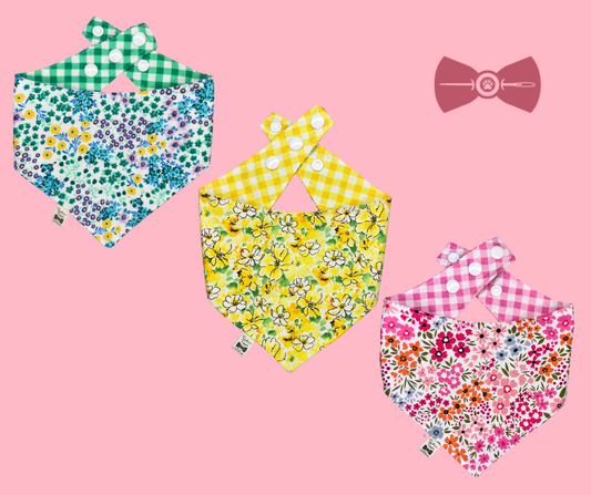 Snap Bandanna | Floral Gingham
