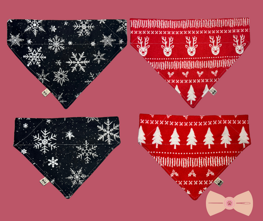 Collar Slide Bandanna | Winter Collection | Flannel Fabric
