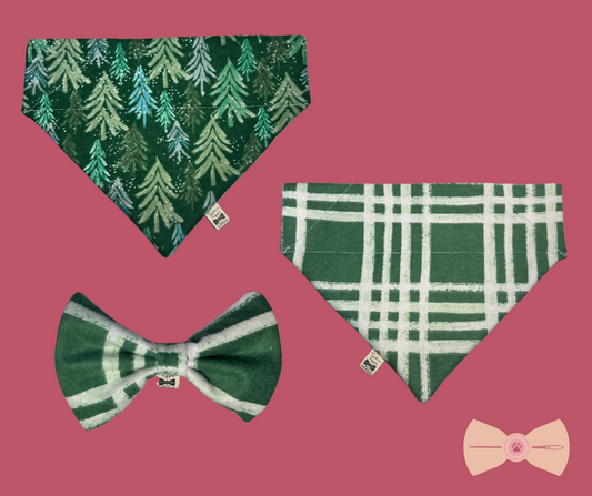 Collar Slide Bandanna | Plaid Collection | Flannel Fabric