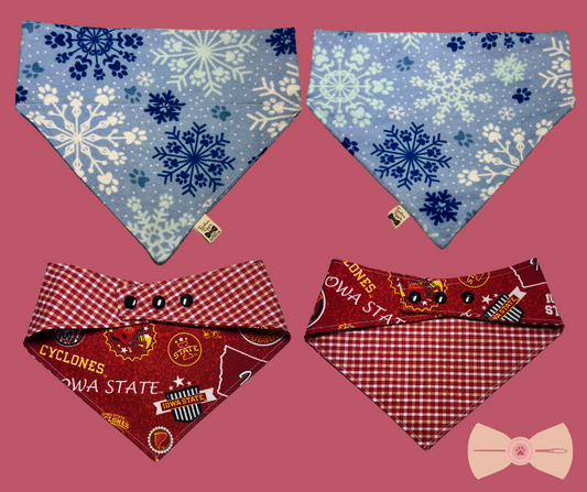 Collar Slide Bandanna | Fun Prints | Flannel Fabric