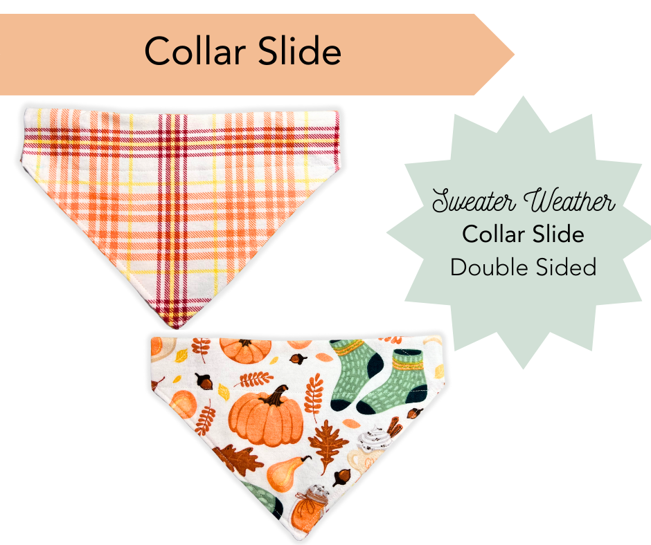Collar Slide Bandanna | Fall Collection | Flannel Fabric